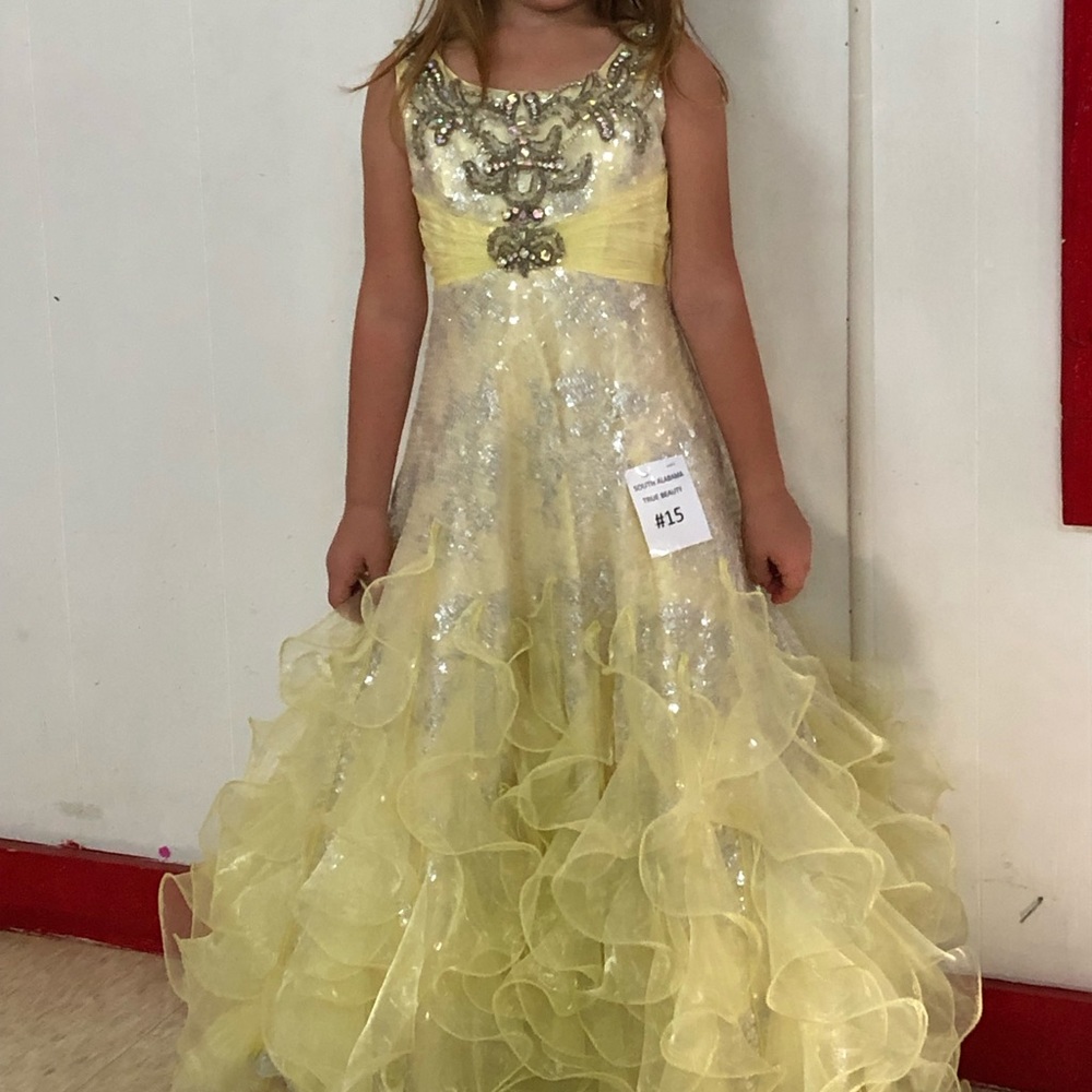 Pale Yellow Pageant Dress